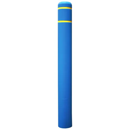 Miniatura 12 de Ideal Shield Cubierta de bolardo de seguridad negra de 1/8 pulgadas de 4 pulgadas con rayas rojas, 60 pulgadas de alto. Cinta de instalación