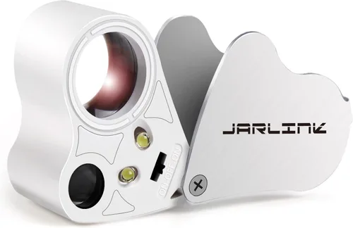 Miniatura 8 de Jarlink 30X 60X Lupa de ojo iluminada para joyeros, lupa plegable para joyería con luz LED brillante para gemas, joyas, monedas, sellos, etc Negro