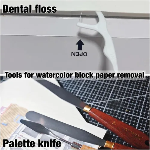 Miniatura 7 de Bloque de papel para acuarela 100% de algodón sin deformación - 20 hojas de 160 lb/350 gsm de papel prensado en caliente para suministros de arte