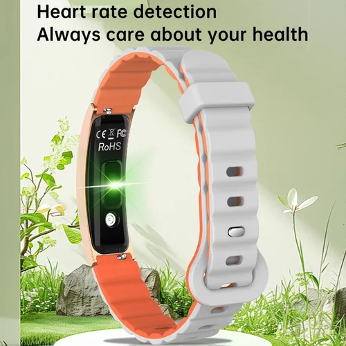 Miniatura 3 de Reloj de fitness con monitor de ritmo cardíaco, contador de pasos, seguimiento del sueño para mujeres para Android iOS Tono plata