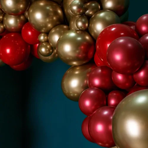 Miniatura 4 de Paquete de 150 globos metálicos dorados de diferentes tamaños, 18, 12, 10, 5 pulgadas, kit de arco de guirnalda de globos para cumpleaños, Oro