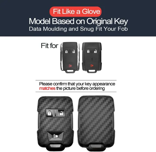 Miniatura 2 de 2 piezas Compatible con cubierta de llavero Chevy GMC, cadena de llave para Chevrolet Silverado Tahoe Colorado Suburban GMC Yukon Sierra 1500 LD