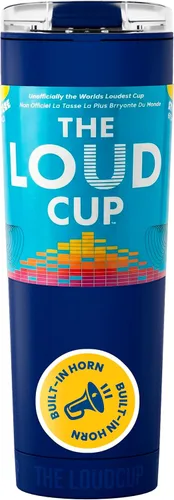 Miniatura 29 de The LoudCup - Botella de agua reutilizable de 23 onzas (blanco hielo) - Vaso de viaje 2 en 1 y Noisemaker - Sin BPA, bocina de soplado y taza