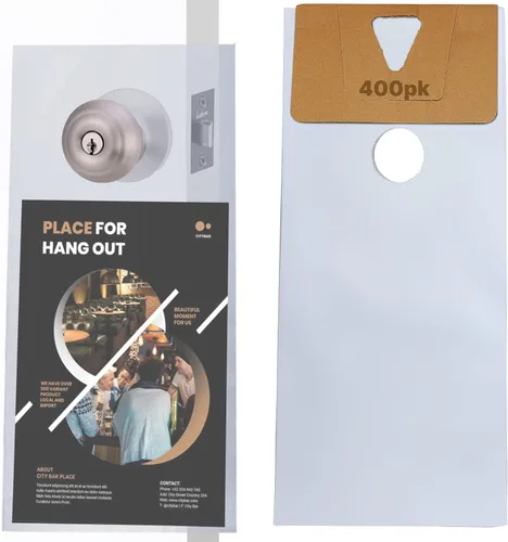 Miniatura 12 de TidyFriend Bolsas para colgar puertas de 6 x 12 pulgadas (paquete de 100), bolsas transparentes para colgar puertas que protegen volantes, folletos