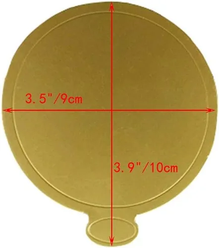 Miniatura 4 de Paquete de 100 mini tablas de base de pastel, juego de cartón redondo y cuadrado para pastel de mousse dorado, ideal para bufé de postres, bodas