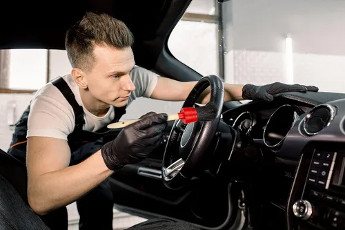 Miniatura 6 de TAKAVU Kit completo de detalles de coche (12 piezas) – Cepillos de detalle, cepillos de alambre, plumero de ventilación y toalla de microfibra