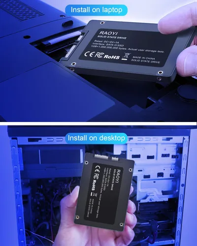 Miniatura 7 de RAOYI SSD interno de 128 GB SATA III 2.5" Unidad de estado sólido 3D NAND Flash Disco duro SSD avanzado hasta 450MB/s SATA 3 SSD Actualización