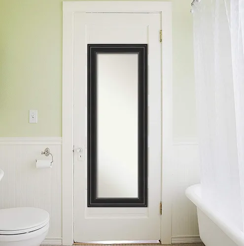 Miniatura 5 de Amanti Art Espejo de pared para puerta, espejo de longitud completa (53.5 x 19.5 pulgadas), espejo negro Ridge de cuerpo completo y espejo
