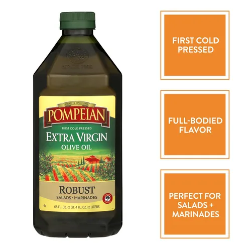 Miniatura 4 de Pompeian Paquete Variado de Aceite de Oliva Virgen Extra - Suave, Robusto, Naturalmente Sin Gluten, No Alergénico, Sin OMG, 68 Fl Oz (Paquete de 2)