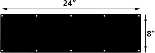 Miniatura 2 de Placa de metal para puerta, 8 x 24 pulgadas, protector de placas decorativas de aluminio para puertas, 18 Ga de grosor 8 x 24 pulgadas (negro)