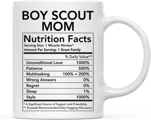 Miniatura 34 de Andaz Press Divertida taza de té de café de cerámica de 11 onzas, regalo de agradecimiento, datos nutricionales del ejército, paquete de 1, ideas