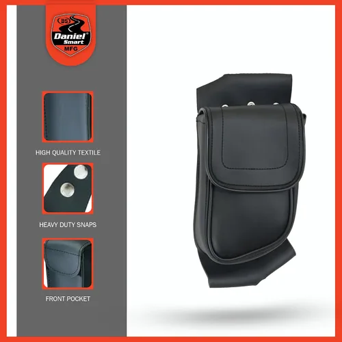 Miniatura 4 de Daniel Smart - Bolsa de cuero para motocicleta, bolsa de protección para el lado izquierdo, bolsa de almacenamiento con cierre a presión