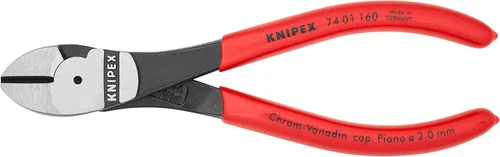 Miniatura 5 de KNIPEX - 74 01 250 Herramientas SBA - Cortadores diagonales de alto apalancamiento (7401250SBA), 10 pulgadas alicates de corte lateral