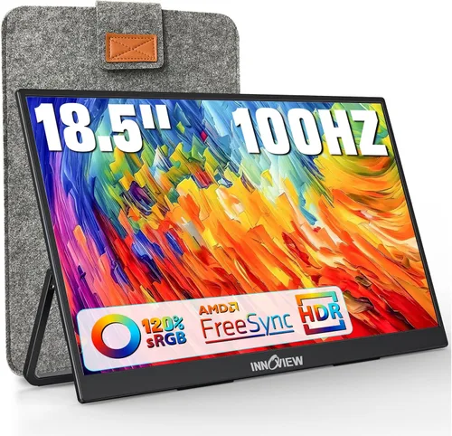 Miniatura 8 de InnoView Monitor portátil 4K de 18.5 pulgadas 3840 x 2160 UHD USB-C HDMI para laptop, pantalla de juegos para computadora IPS de 10 bits, monitor