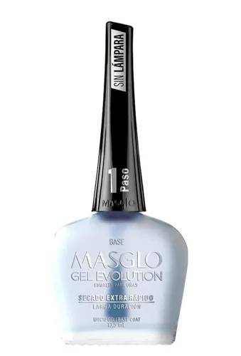 Miniatura 2 de MASGLO GEL EVOLUTION - Esmalte de uñas efecto gel, sin lámpara UV/Led, duración de hasta 12 días, 3 unidades, base, color esmalte, brillo, 0.5 onzas