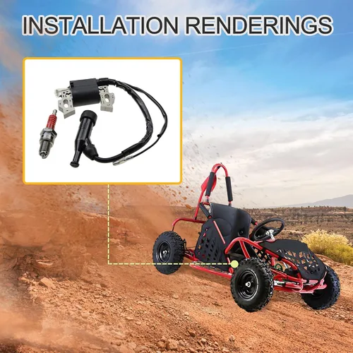 Miniatura 6 de GOOFIT Bobina de encendido Magneto Generador con bujías F7TC Reemplazo para GX120 GX160 GX200 GX240 GX270 GX340 GX390 Motor Cortacésped Tractor