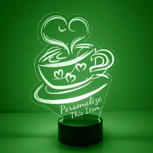 Miniatura 23 de MMS Food - Lámpara LED de luz nocturna, personalizada con tu nombre o texto, control remoto con 16 colores, 4 modos de luz, lámpara LED de regalo