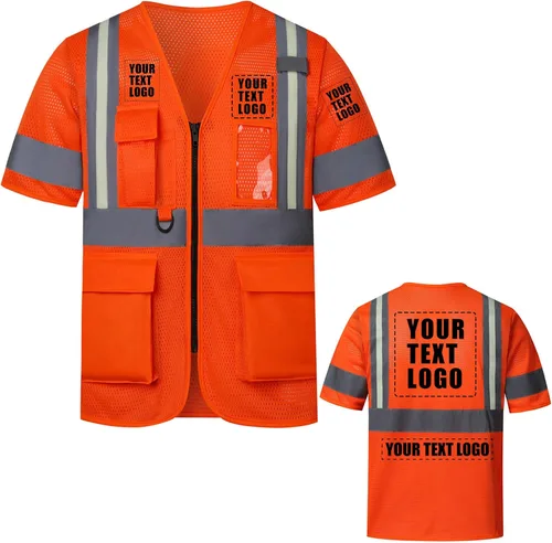 Miniatura 22 de A-SAFETY Chaleco de Seguridad Reflejante de Alta Visibilidad con Logo Personalizado (XS-8XL)