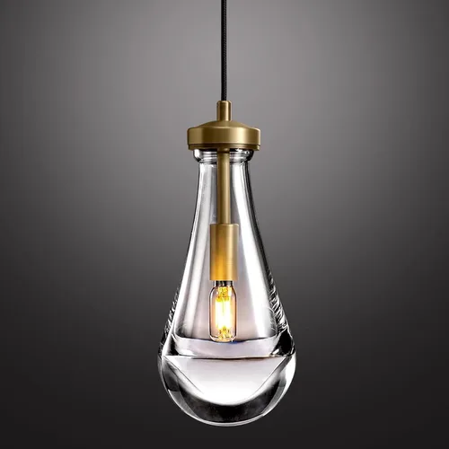 Miniatura 8 de Lámparas colgantes de latón, luces colgantes de cristal, isla de cocina, lámpara de gota de lluvia para comedor, dormitorio, baño, incluye bombilla