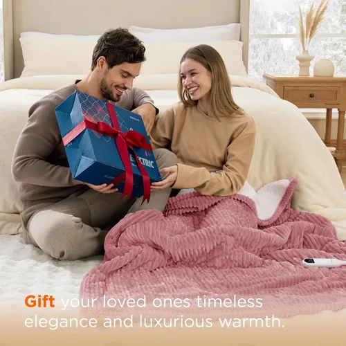 Miniatura 7 de Bedsure GentleSoft - Manta eléctrica individual – Manta térmica de franela suave acanalada, calefacción con 6 ajustes de tiempo (hasta 10 horas), 6