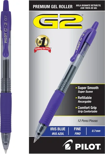 Miniatura 2 de PILOT, G2 Premium - Bolígrafos de gel de punta fina de 0.028 in, azul iris, paquete de 144