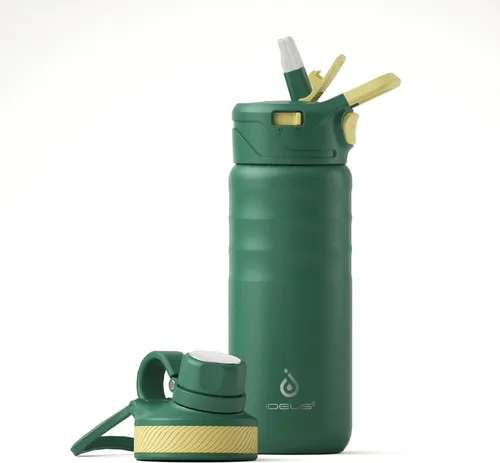 Miniatura 47 de IDEUS Botella de agua aislada de 12 onzas, botella de agua aislada de acero inoxidable para la escuela, botellas aisladas con pajitas a prueba