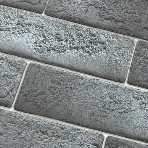 Miniatura 8 de 100 azulejos de pared de ladrillo sintético gris vintage, chapas de ladrillo fino 3D para dormitorio, baño, cocina, chimenea y paneles de pared