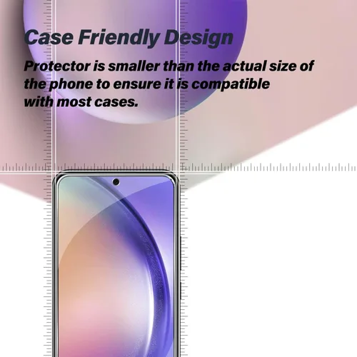 Miniatura 5 de BIGFACE Protector de Pantalla de Vidrio Templado para Galaxy A54 + Protector de Lente de Cámara [Paquete de 2 + 2] [Desbloqueo por Huella Dactilar]