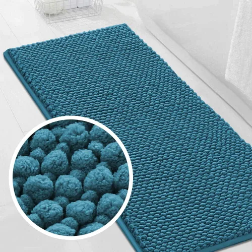 Miniatura 35 de Turquoize Alfombras de baño de felpilla antideslizante para baño, 17 x 24 pulgadas, extra suaves y absorbentes, lavables a máquina, perfectas