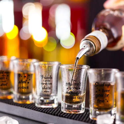 Miniatura 6 de Kigeli 48 vasos de chupito divertidos para adultos, vasos de chupito de acrílico para fiestas, 1.2 onzas, mini taza, regalos de fiesta, invitados