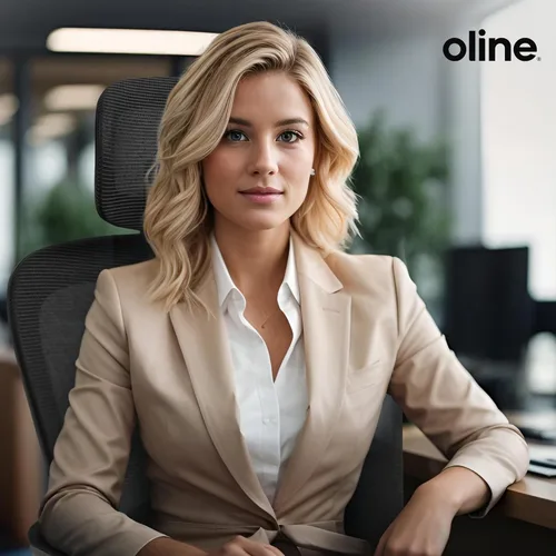 Miniatura 2 de Oline ErgoAir - Silla ergonómica de oficina, soporte lumbar ajustable, reposabrazos abatibles, silla de escritorio de malla para computadora, silla