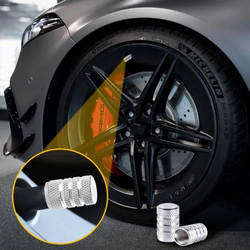Miniatura 6 de SenseYo 10 tapas de vástago de válvula de neumático con anillo de sellado, aluminio anodizado a prueba de fugas, tapa de aire universal para autos