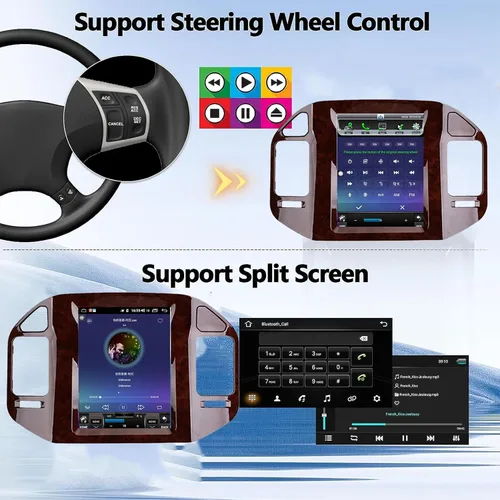 Miniatura 6 de Radio Android para Mitsubishi Pajero V60 V68 V73 2004-2011 9.7 pulgadas Tesla estilo IPS pantalla táctil estéreo con Bluetooth 5.0 Carplay/Android