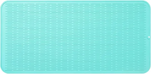Miniatura 57 de MicoYang Alfombrilla de silicona para secado de platos para múltiples usos, fácil de limpiar, ecológica, resistente al calor, alfombrilla