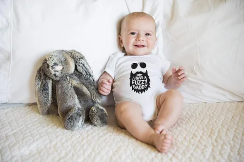 Miniatura 15 de I Have a Fuzzy Daddy - Divertido body esencial para bebé, ropa para niña recién nacida, trajes de bebé niño