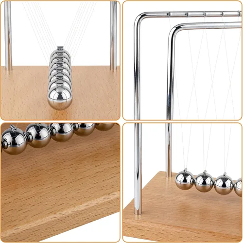 Miniatura 5 de Newton's Cradle - Bolas de equilibrio fascinantes para el hogar y la oficina, 7 cuentas