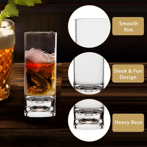 Miniatura 5 de Lily's Home Vasos de chupito irrompibles para interiores y exteriores con base pesada, vasos reutilizables transparentes de 2 onzas, perfectos
