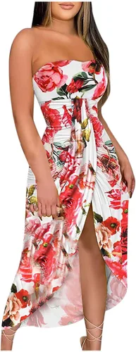 Vestidos de verano fruncidos cruzados para mujer vestido sexy bodycon elegante sin mangas vestido largo para fiesta club vestido de playa
