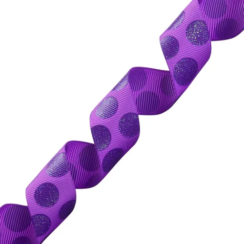 Miniatura 7 de Morex Ribbon Sugar Dots - Cinta de grogrén con purpurina, 7/8 pulgadas por 20 yardas, aguamarina/lavanda (98805/20-612)