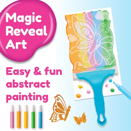 Miniatura 2 de Creativity for Kids Kit de Manualidades Squeegeez Magic Reveal: Mariposa - Actividad de Pintura Artística para Niños, Regalos para Niñas y Niños
