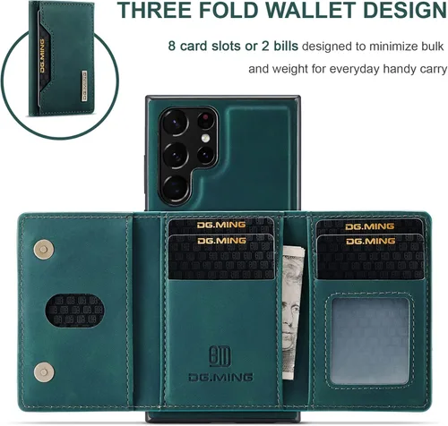 Miniatura 2 de ZCDAYE Funda Para Samsung Galaxy S23 Ultra Con Soporte, Funda De Cuero Desmontable Con Ranuras Para Tarjetero Ranuras Kickstand Cubierta Protectora