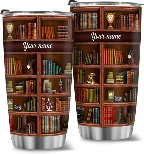 Miniatura 17 de T40413 - Taza personalizada para amantes de los libros, taza de café con texto en inglés "Just A Girl Loves Book", regalo para mujeres y niñas