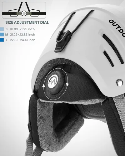 Miniatura 3 de OutdoorMaster Kelvin II - Casco de esquí para deportes de nieve, casco de snowboard para hombres, mujeres y jóvenes