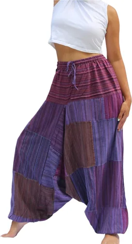 Miniatura 3 de PEACH PEBBLE Pantalones Harem 100% algodón, pantalones bohemios de yoga hippie