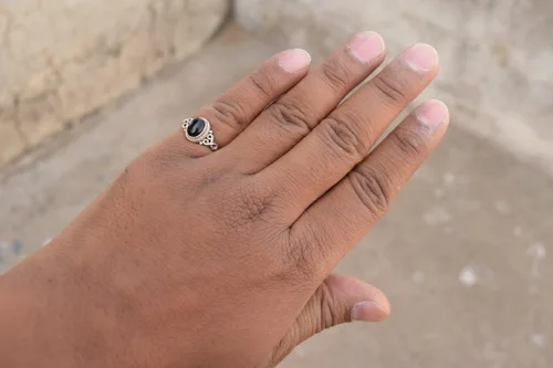 Miniatura 7 de Anillo de Piedra de Ónix Negro Plata de Ley 925 Anillo Llamativo Para Mujeres Hecho a Mano Piedra Preciosa Joyería de Navidad Regalo Para Ella
