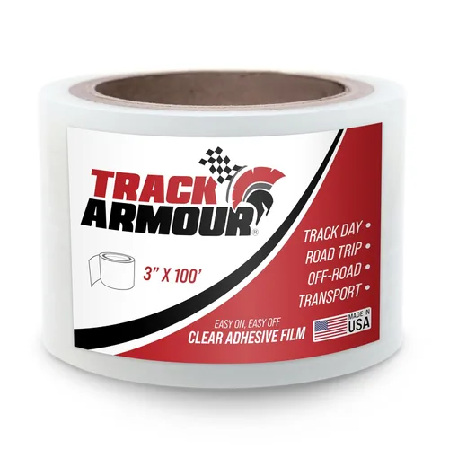 [TRACKARMOUR] 3" x 100' - Película protectora temporal de pintura para automóvil, camión o motocicleta. Película adhesiva transparente para proteger