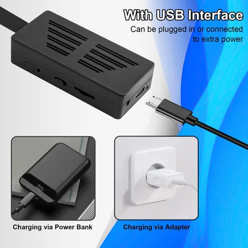 Miniatura 3 de VHLTTYV Mini cámara de video 1080P, cámara de video portátil para niñera de 64 GB con detección de movimiento para el hogar, la oficina y la cámara