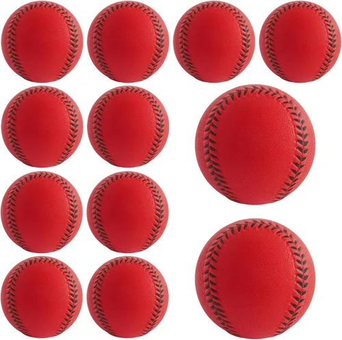 Miniatura 9 de Pelotas de béisbol suaves, paquete de 12 pelotas de béisbol de espuma de tamaño reglamentario para lanzar, atrapar y practicar bateo suave y seguro