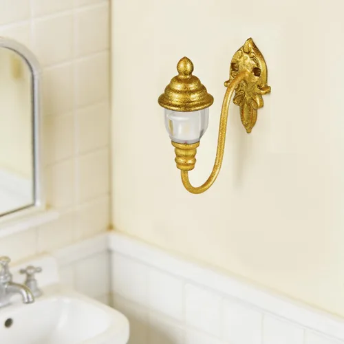 Miniatura 9 de DOITOOOL - 4 luces de pared para casa de muñecas, mini luces vintage para casa de muñecas, apliques de pared a escala 1:87, modelos para bricolaje