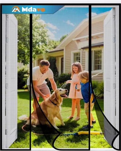 Miniatura 8 de Puerta mosquitera magnética, mantiene a los insectos fuera, apta para mascotas y niños, funciona con puertas delanteras, puertas correderas, se